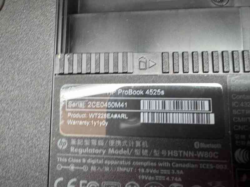 Predám pokazený notebook na náhradné diely zn. HP 4525s - foto 7