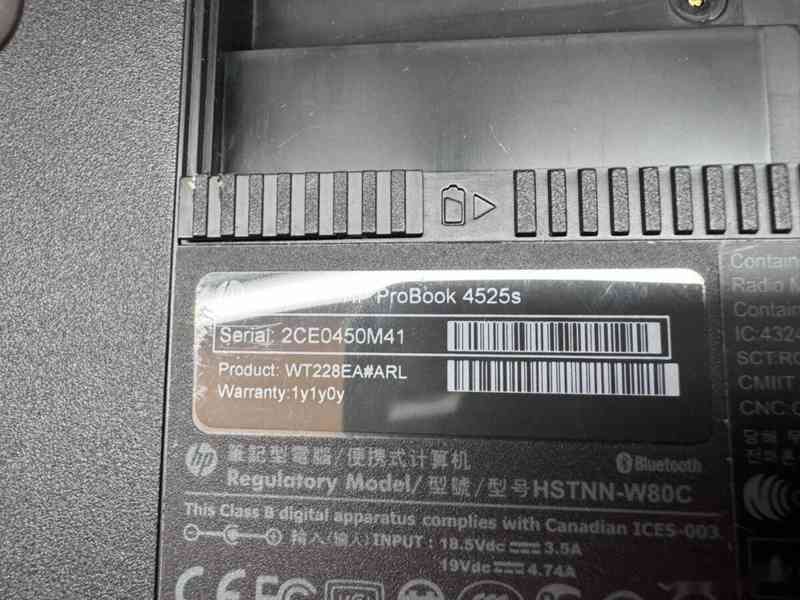 Predám pokazený notebook na náhradné diely zn. HP 4525s - foto 8