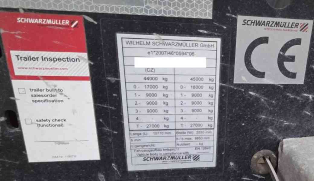 zánovní 37m3 dumper návěs vana sklápěč Schwarzmueller - foto 5