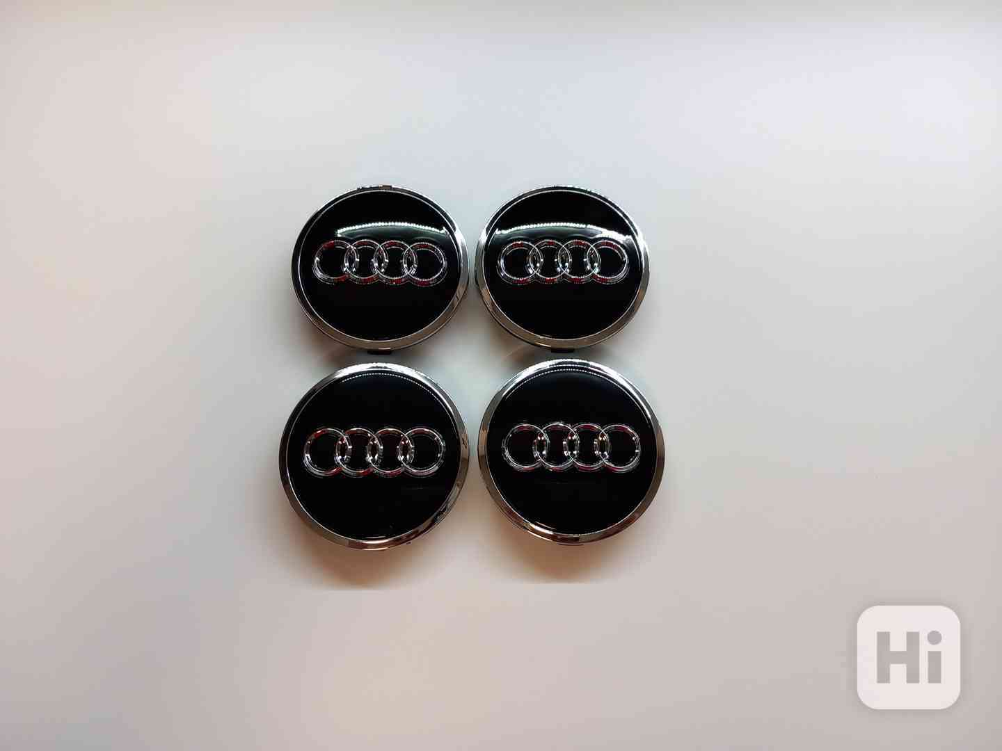 Středové krytky Audi, 61x58mm, Black - foto 1