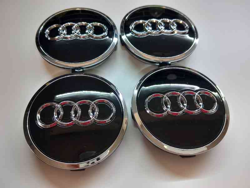 Středové krytky Audi, 61x58mm, Black - foto 8