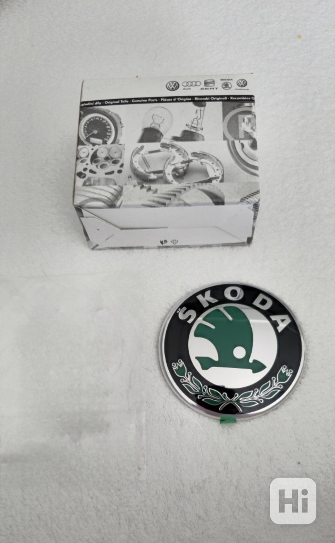 NOVÝ ORIGINÁL znak Škoda Octavia 2 II 3U0853621B 88mm přední - foto 1