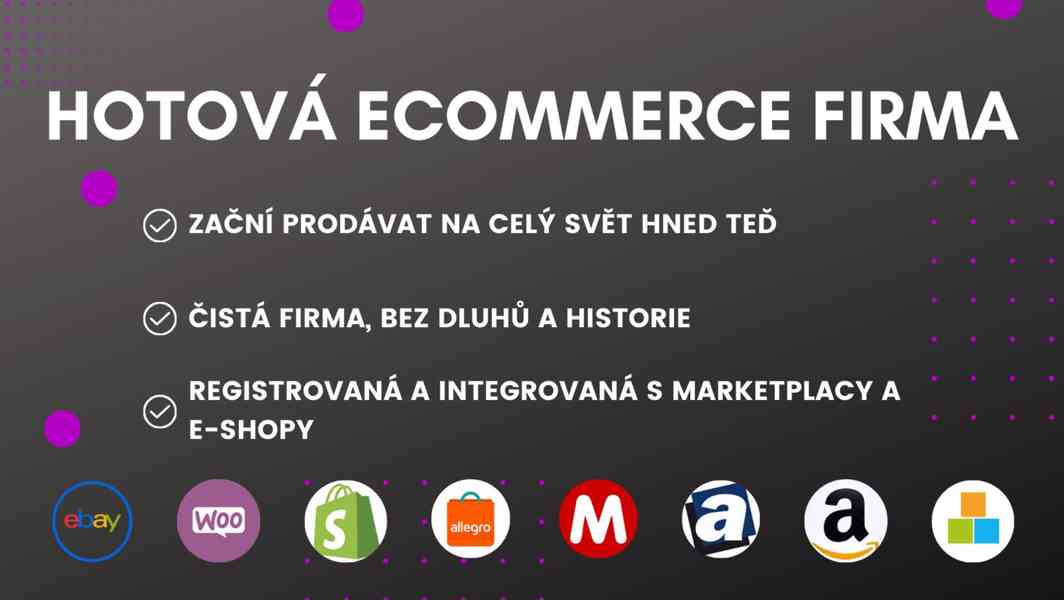 Prodej e-commerce firmy integrace s Alza Allegro Amazon Mall