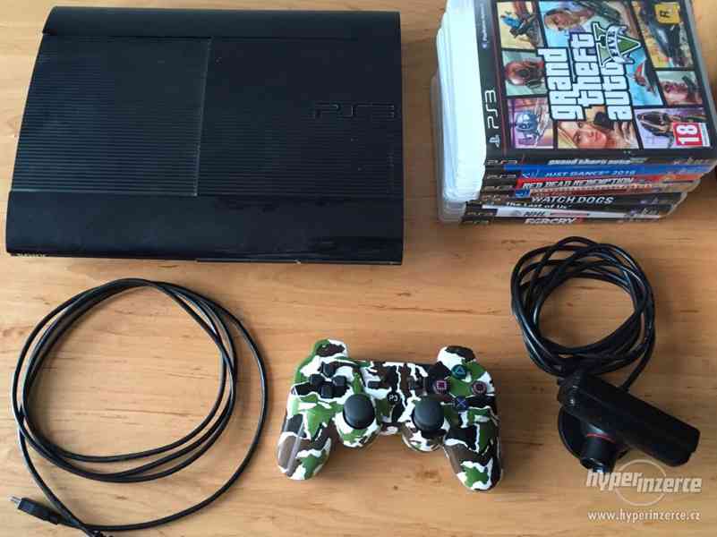 PlaySation 3 Super Slim + PS3 Eye kamera a 8 her