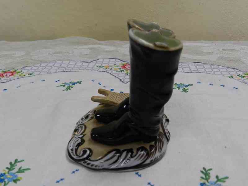 Figurální porcelánové Škrtátko Boty Čechy 19st.  - foto 7