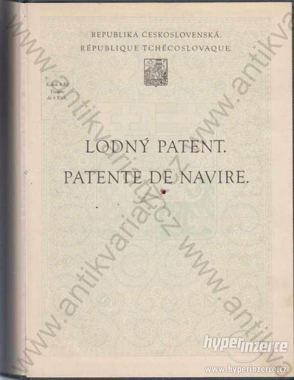 Lodný patent/ Patente de Navire - foto 1