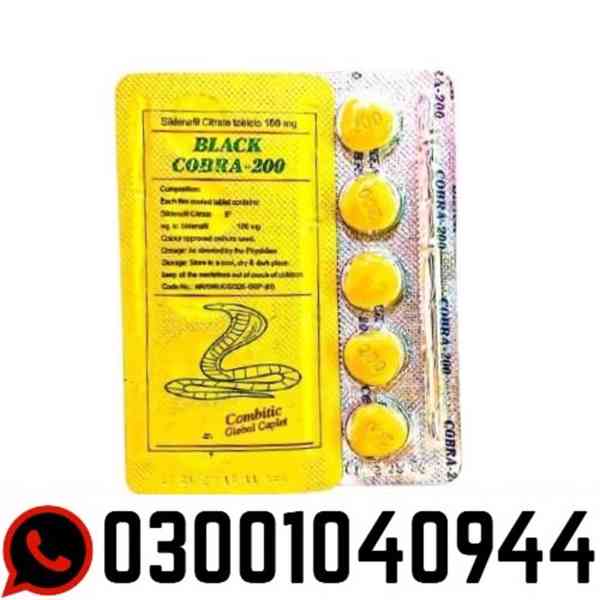 Black Cobra 200mg Tablets in Karachi - 0300.1040944