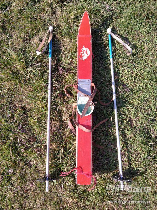 Dětské lyže ze 70.let, 82 cm - foto 2