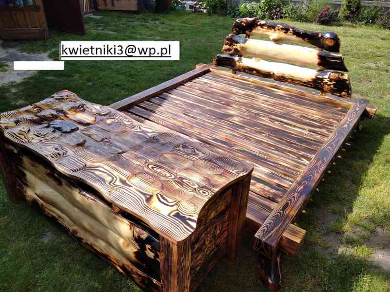 postel dřevěná postel + komoda
