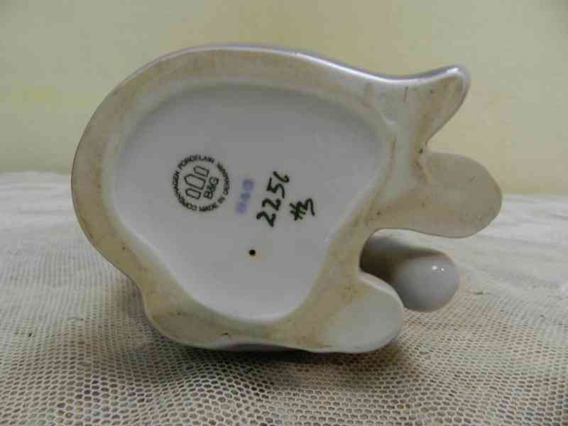 Porcelánová Plastika sedící Kočka větší Kodaň Copenhagen - foto 7