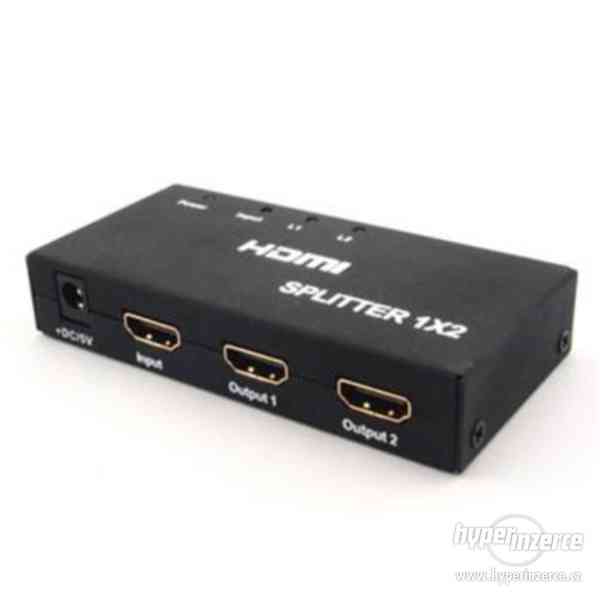 PremiumCord HDMI splitter 1-2 portů kovový s napájecím adapt - foto 1