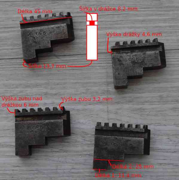 Příslušenství k soustruhu (čelisti pro sklíčidlo) - foto 2
