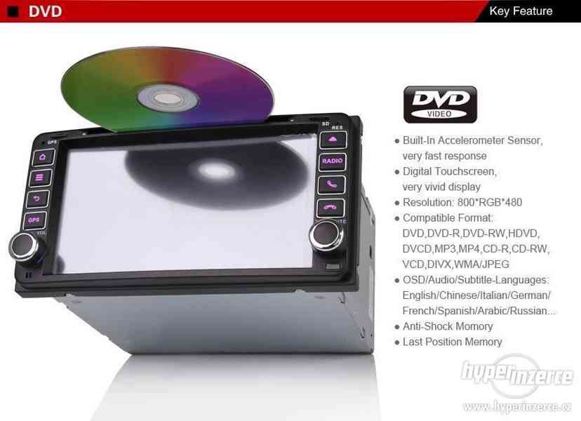TOYOTA Dotykove Autoradio + GPS NAVI DVD BT SD USB - foto 2
