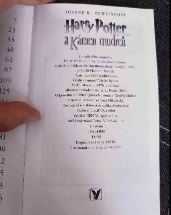 Harry Potter a Kámen Mudrců 1. vydání TOP STAV - foto 3