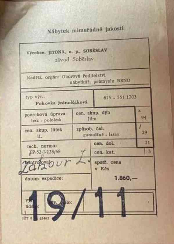 Originální retro rozkládací pohovka JITONA - foto 14