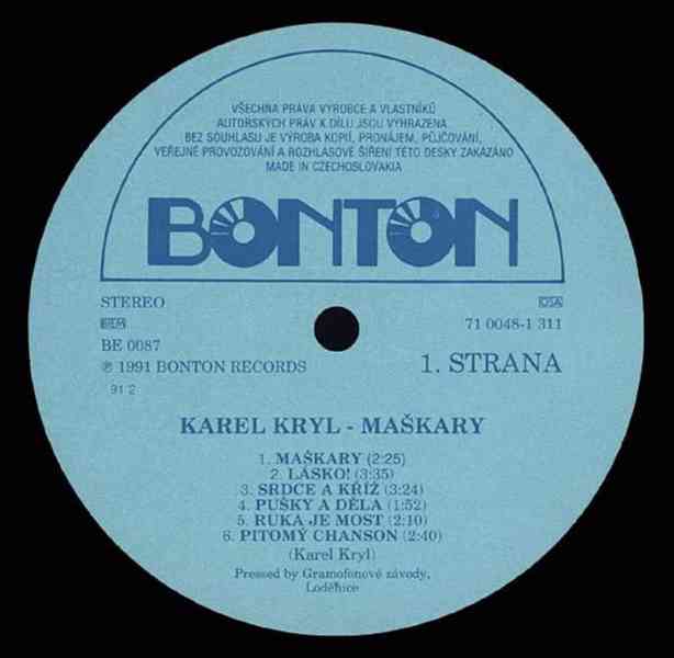 Karel Kryl – Maškary (LP) - foto 3