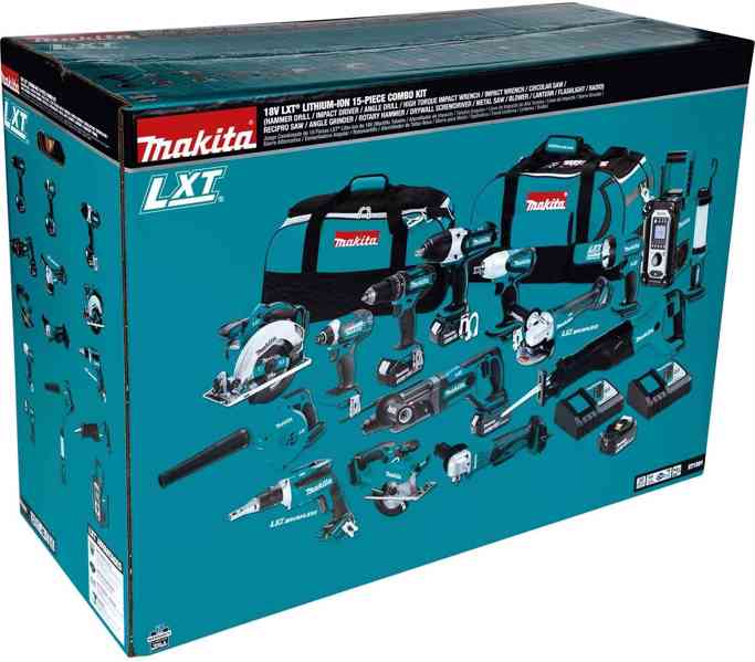 Makita XT1501 18V LXT Cordless 15Piece Combo 3.0Ah Kit bazar