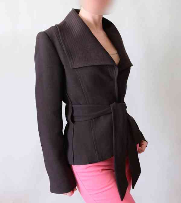 Hnědé kabátkové sáčko Zara vel.M - foto 3