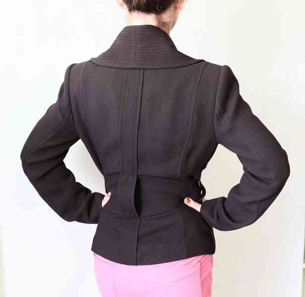 Hnědé kabátkové sáčko Zara vel.M - foto 8