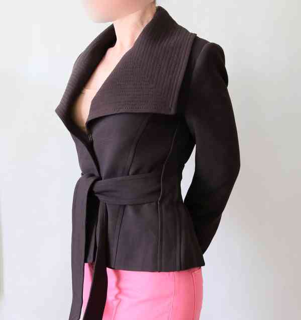 Hnědé kabátkové sáčko Zara vel.M - foto 6