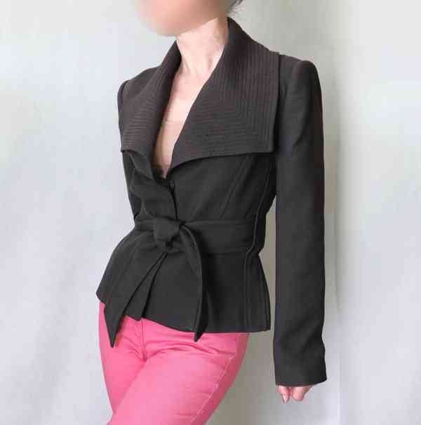 Hnědé kabátkové sáčko Zara vel.M - foto 2