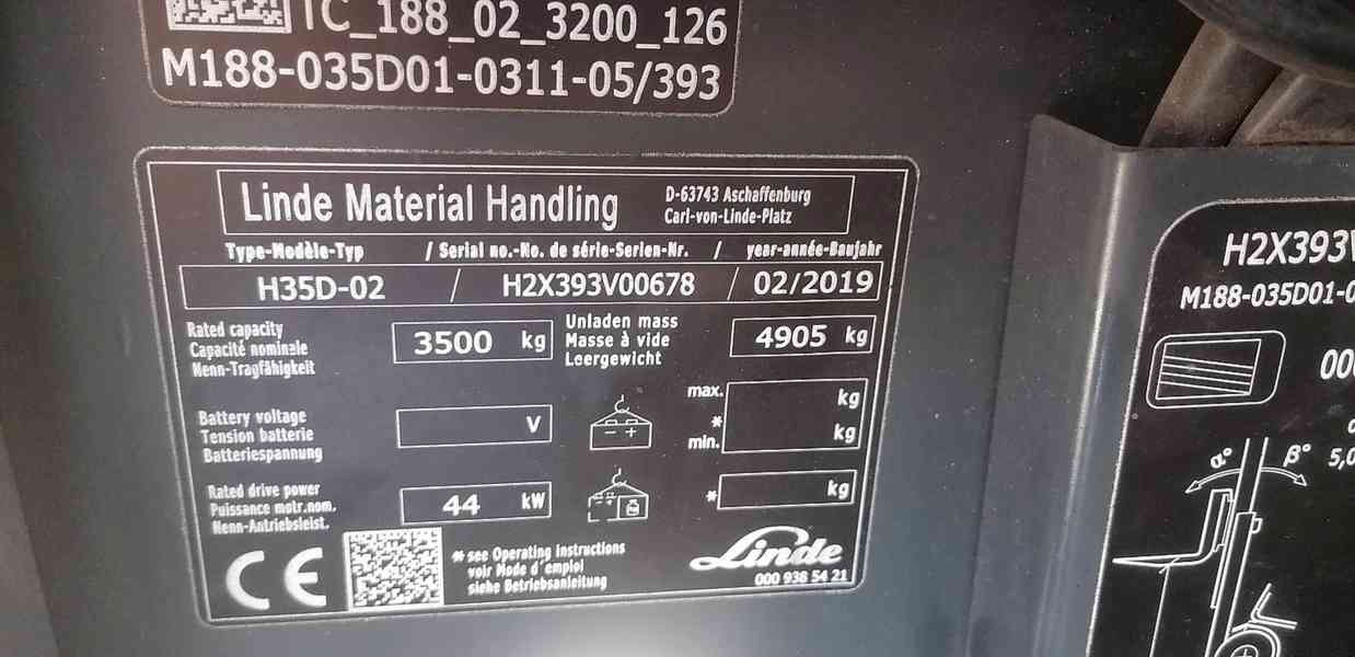 LINDE H35D-02 pozicionér s bočním posuvem, volný zdvih - foto 7