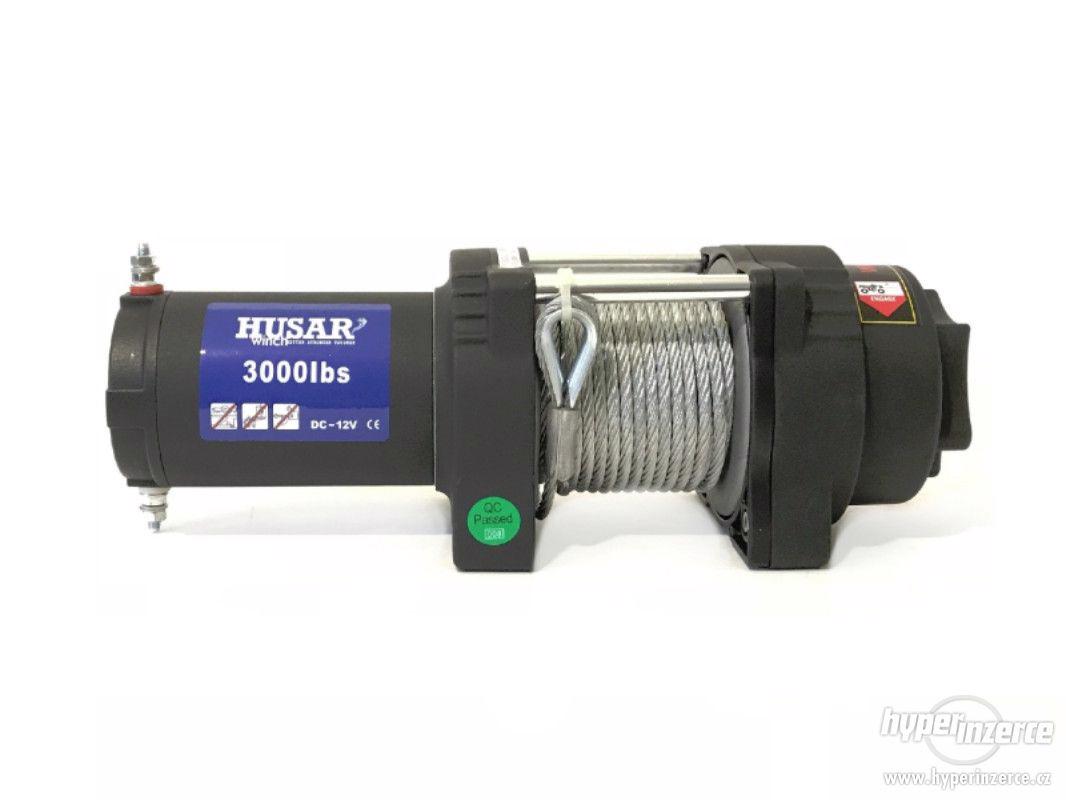 Naviják Husarwinch BST S3000, 12V, ocelové lano - foto 1