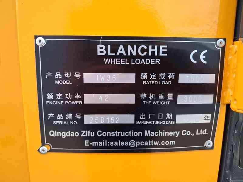 Kolový nakladač BLANCHE TW36 4x4, 42 kW - foto 5