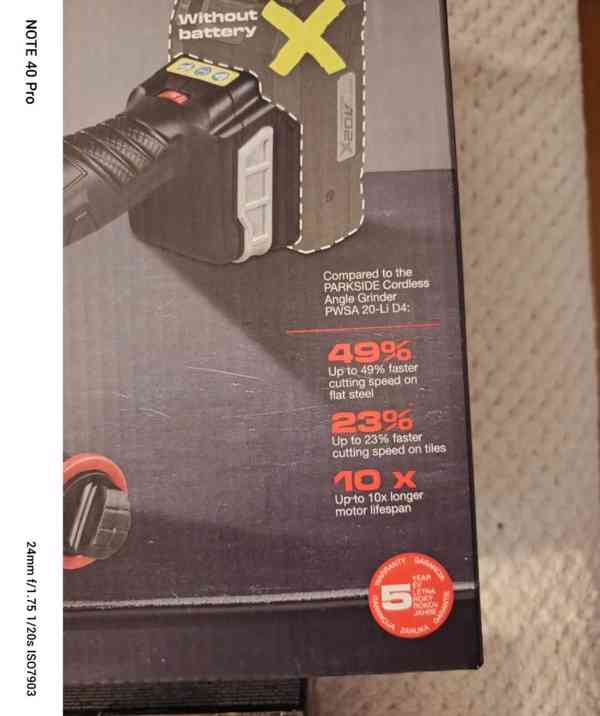 Aku bruska PWSAP 20-Li G7 včetně aku a nabíječky - foto 3