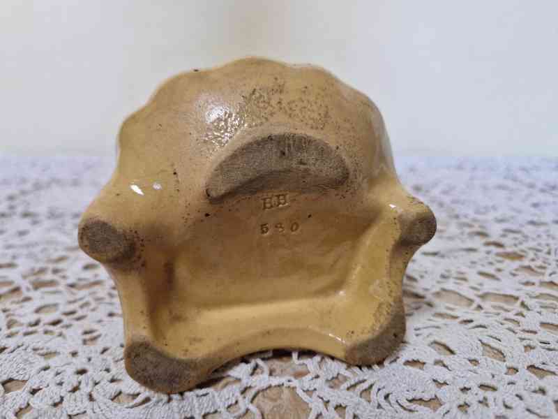 Krásná velmi stará kameninová Kropenka Ježíš a Anděl - foto 6