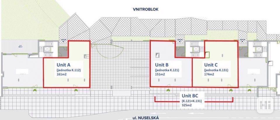 Obchodní prostor k pronájmu, 174 m2 v nové budově v Nuselské ulici, Nusle, Praha 4 - foto 8