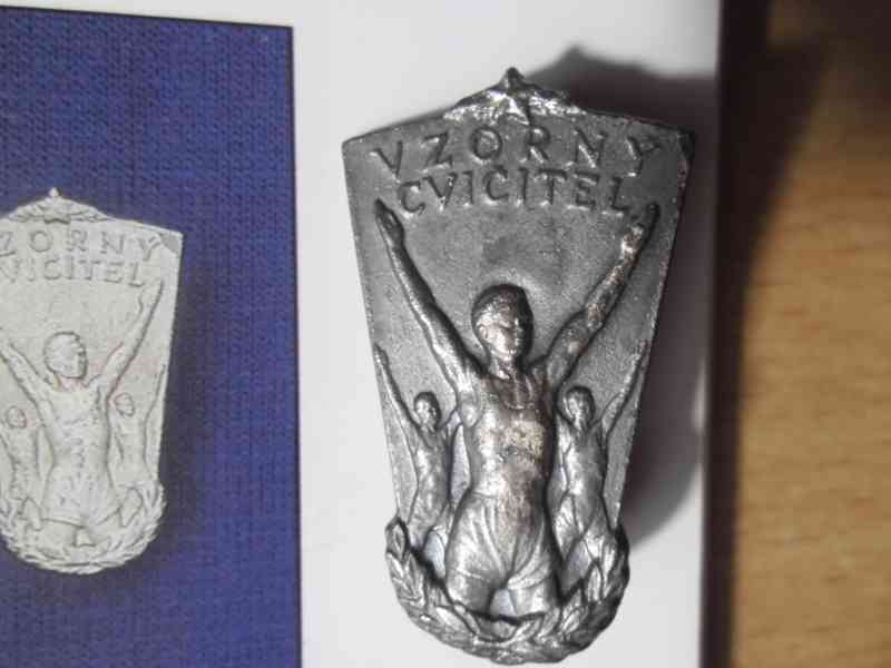 odznak - Vzorný cvičitel - číslovaný originál  - foto 4