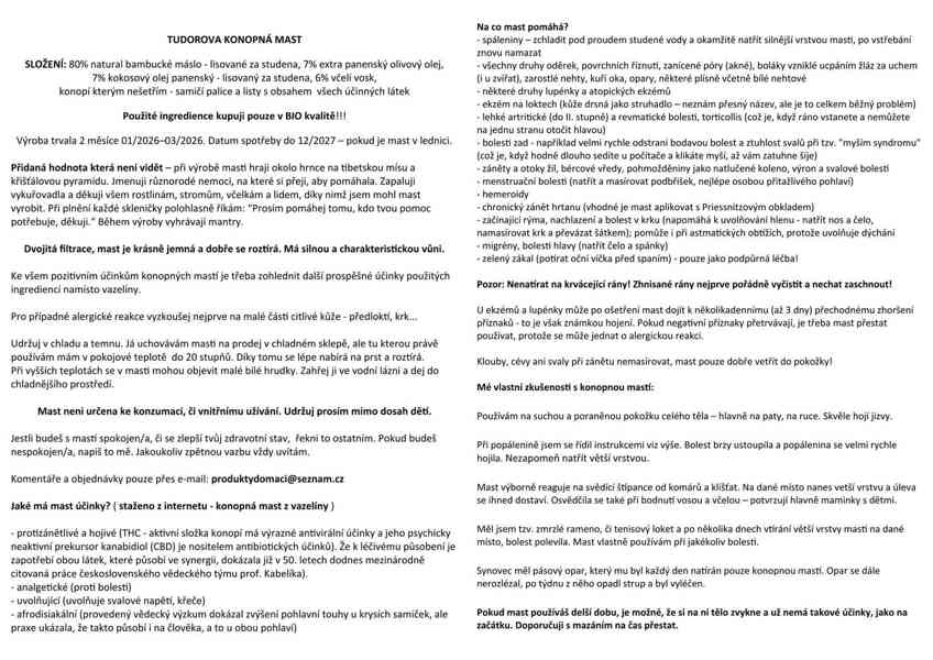 Konopná mast v BIO kvalitě - foto 5