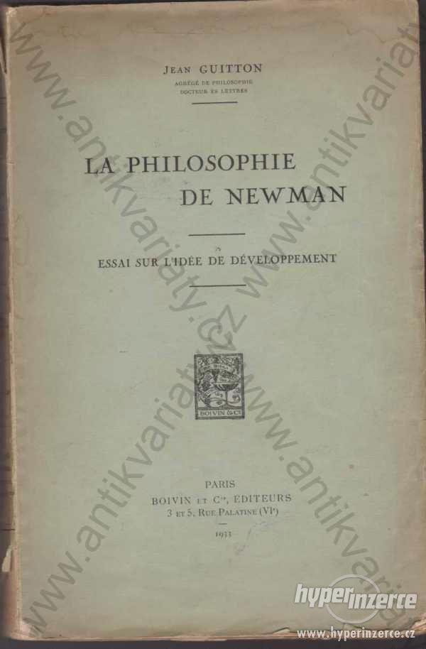 La Philosophie de Newman Jean Guitton 1933 - foto 1