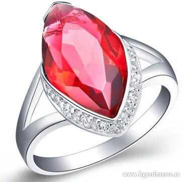 Luxusní prsten s Amethyst krystalem a a polodrahokamy CZ - foto 2