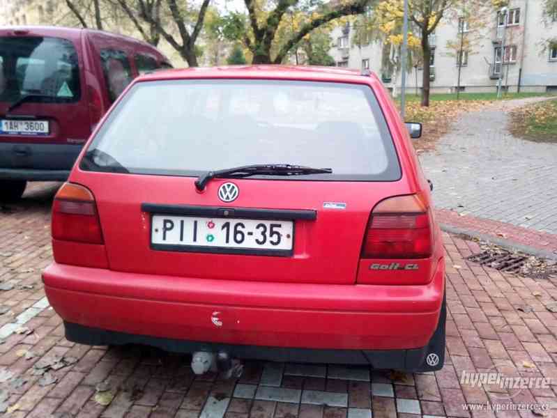 VW GOLF 3, 1,6 benzin, 55kW, r.v.1995, červený, 3 majitel - foto 3