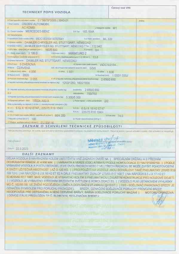 Mercedes ML 320, 4x4, platná STK, možná výměna za karavan. - foto 16