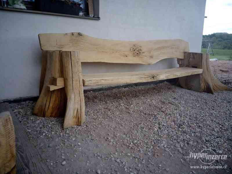 lavice venkovní  dřevěná - foto 1