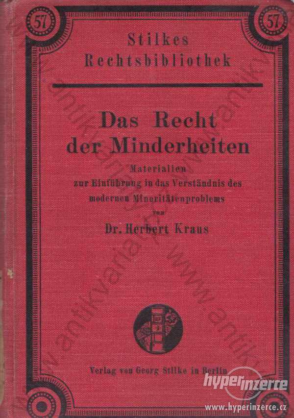Das Recht der Minderheiten Herbert Kraus 1927 - foto 1