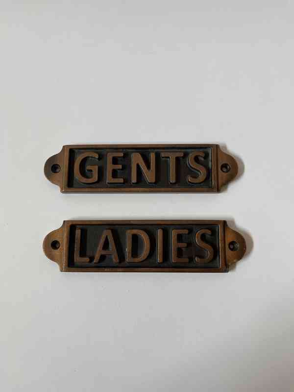 Označení wc - gents, ladies