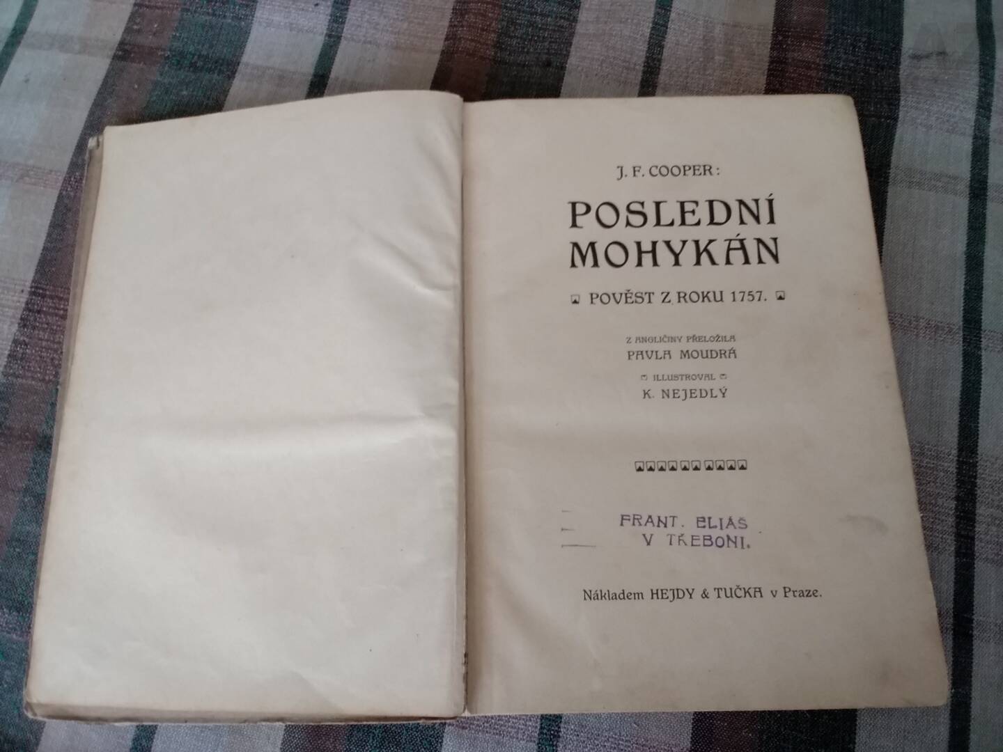 Poslední mohykán - staré tisky - foto 2