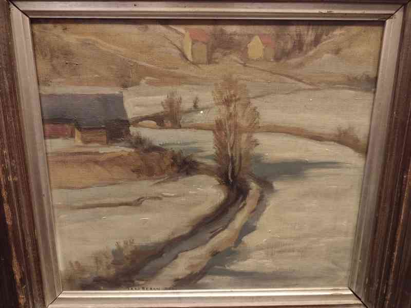 Zimní cesta - Jaro Beran - 1954 - olej na plátně - foto 2
