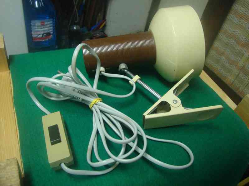 Retro lampa lampička klip skřipec na stůl NAPAKO Hůrka - foto 3
