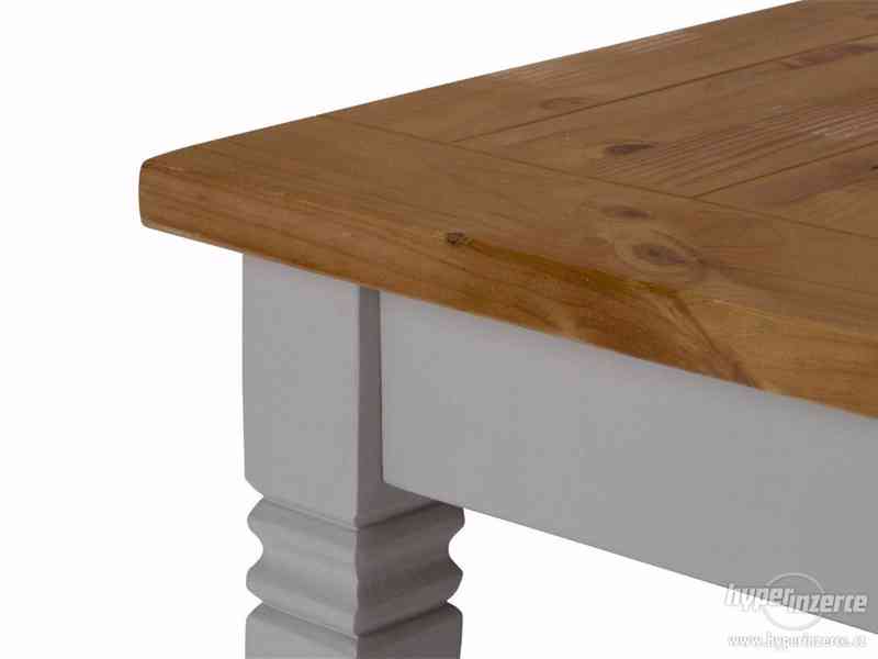 Šedý konferenční stolek, dřevěný konferenční stolek - foto 2