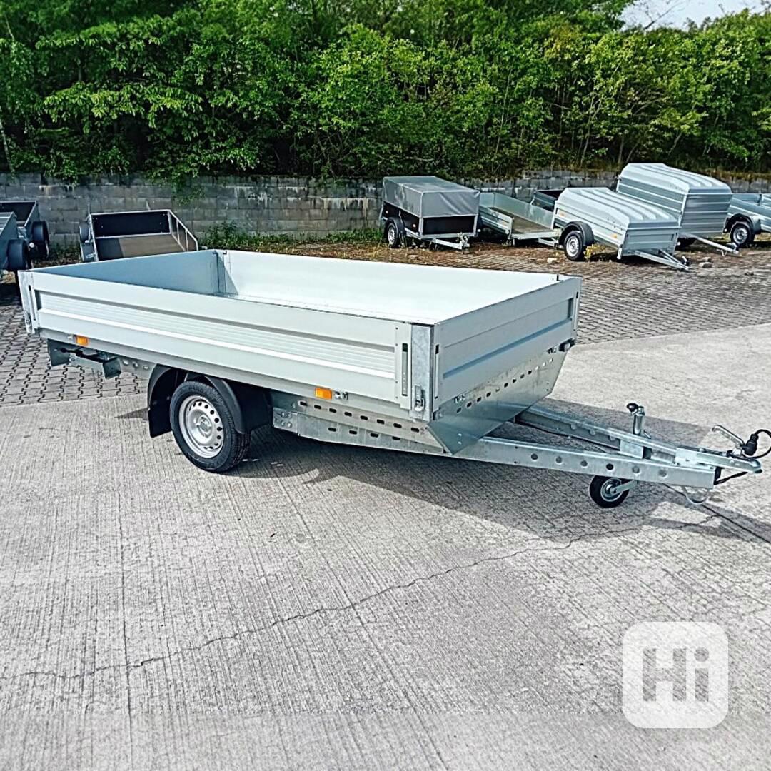 Nový přívěsný vozík/plato 750Kg, 3,02mx1,62, ALU bočnice,DPH - foto 1