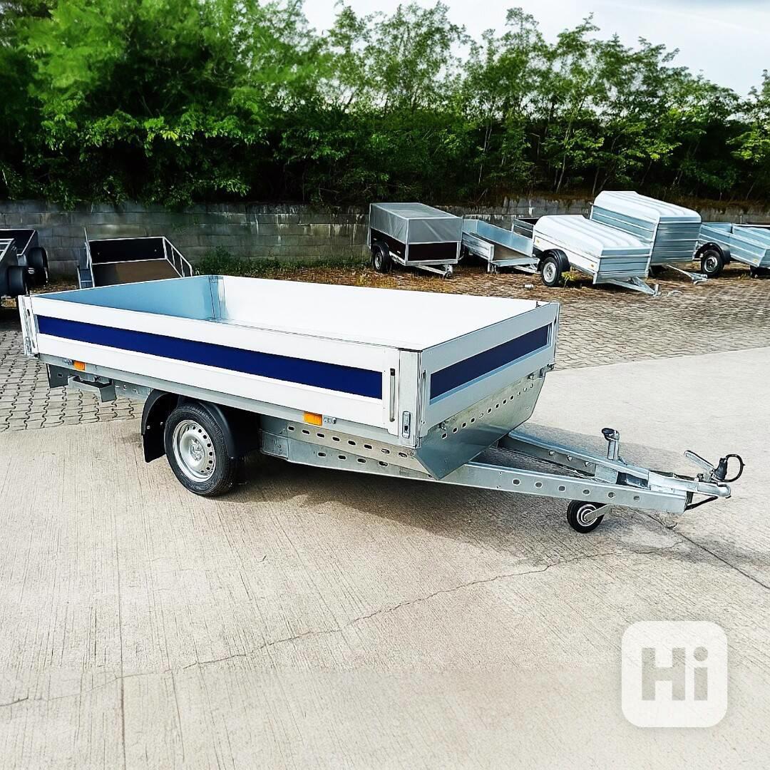 Nový přívěsný vozík/plato 750Kg, 3,02mx1,62, ALU bočnice,DPH - foto 1