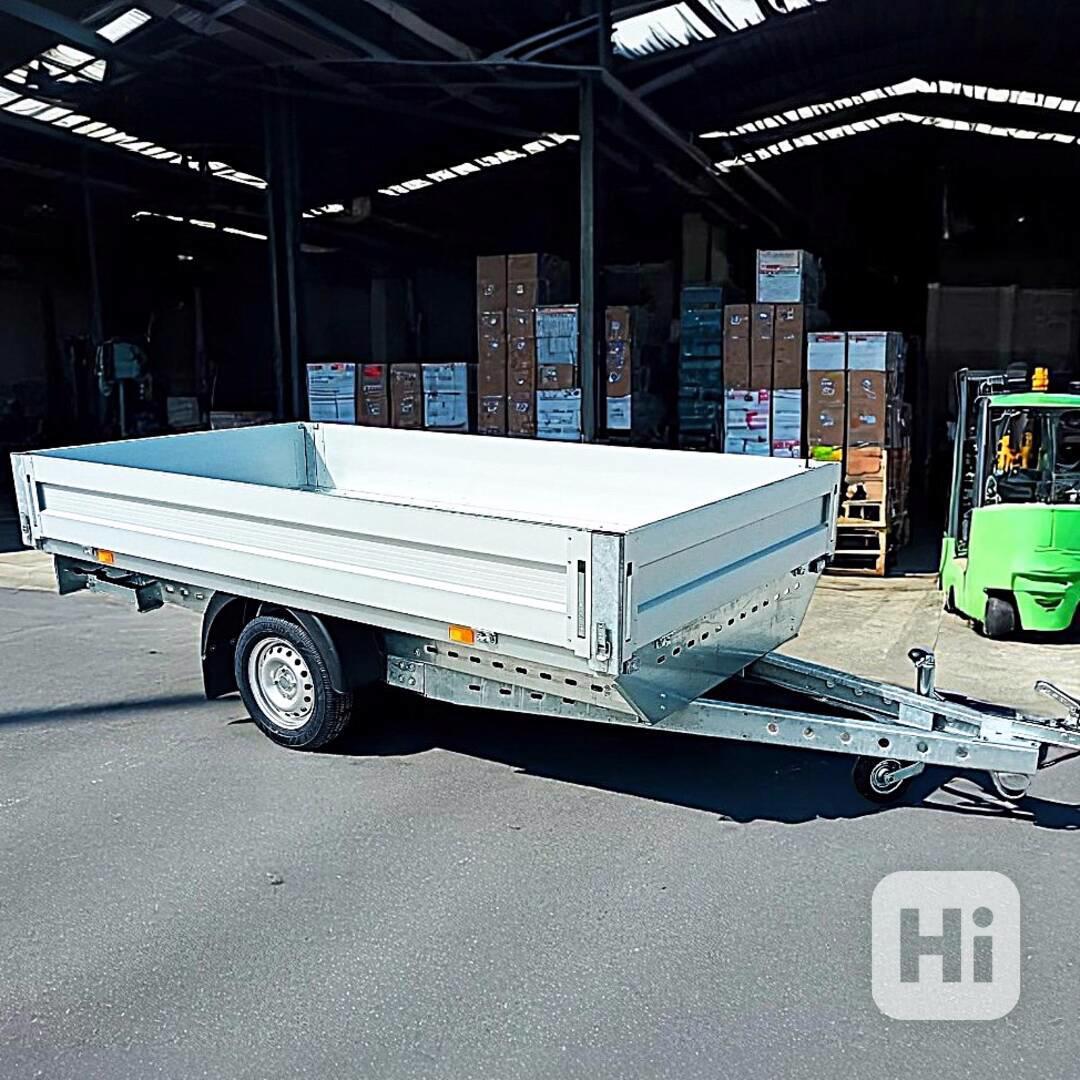 Nový přívěsný vozík/plato 750Kg, 3,02mx1,62, ALU bočnice,DPH - foto 1