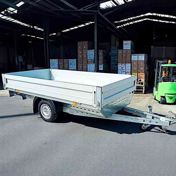 Nový přívěsný vozík/plato 750Kg, 3,02mx1,62, ALU bočnice,DPH - foto 1