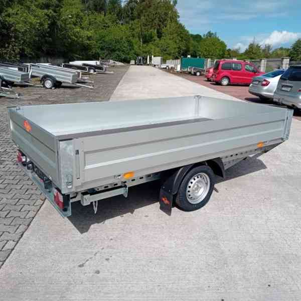 Nový přívěsný vozík/plato 750Kg, 3,02mx1,62, ALU bočnice,DPH - foto 3