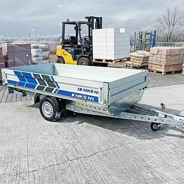 Nový přívěsný vozík/plato 750Kg, 3,02mx1,62, ALU bočnice,DPH - foto 1